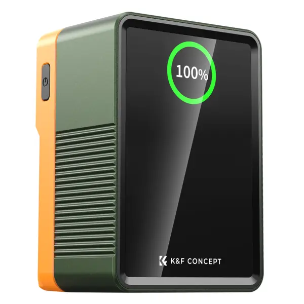 K&F Concept 99Wh Pro Mini Baterie V Mount, Capacitate 99Wh, 6700mAh 14.8V, Incarcare Rapida 100W PD, Afisaj TFT Color