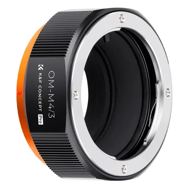 K&F Concept Adapter Montura OM-M4/3, Focalizare Manuala, Constructie Metalica, Marcaj Rosu Aliniere, Compatibil M4/3
