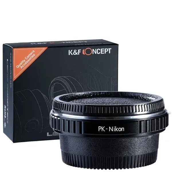 K&F Concept Adaptor montura K&F Concept PK-Nikon cu sticla optica de la Pentax K la Nikon F KF06.121