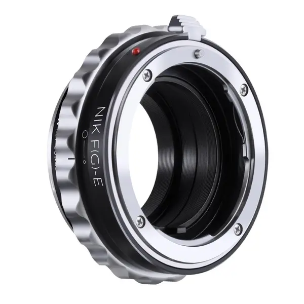 K&F Concept Adaptor Montura Nikon G/F/AI/AIS/D pe Sony E, Inel Control Diafragma, Focalizare la Infinit, Corp Metal
