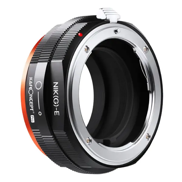 K&F Concept Adaptor Montura Nikon G/F/AI la Sony E-mount, Aluminiu Anodizat, Vopsea Mata Anti-Reflexie, Focalizare Manuala