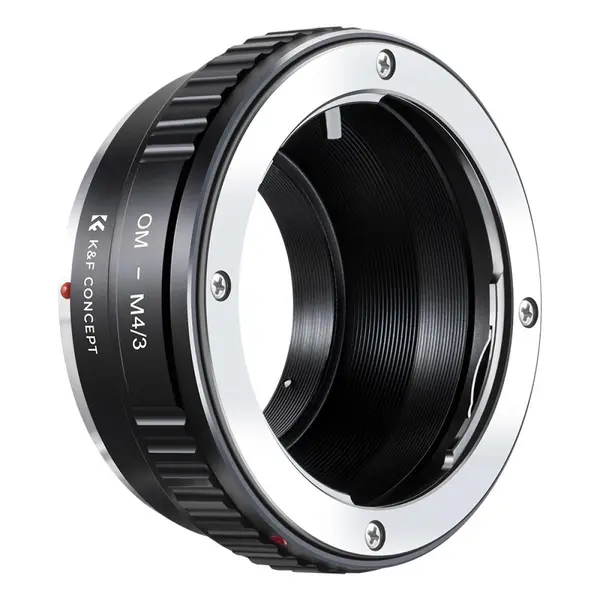 K&F Concept Adaptor Montura Olympus OM la Micro Four Thirds MFT, Alama si Aluminiu, Focalizare la Infinit