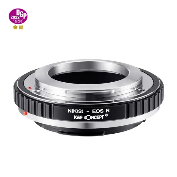 K&F Concept Adaptor Obiectiv NIK(S)-EOS R, Focalizare Manuala, Tratament Anti-reflexie, Montura Nikon S, Montura Canon EOS R