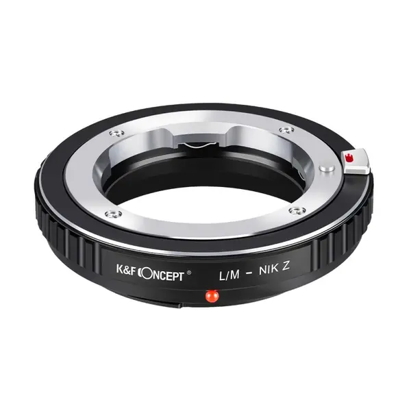 K&F Concept Adaptor Obiective Leica M la Camera Nikon Z, Constructie Alama si Aluminiu, Focalizare Manuala, Focus Infinit