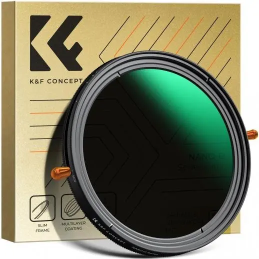 K&F Concept D Series Filtru Multifunctional CPL+ND Variabil, Diametru 72mm, ND2-ND32, Sticla Optica AGC, Cadru CNC