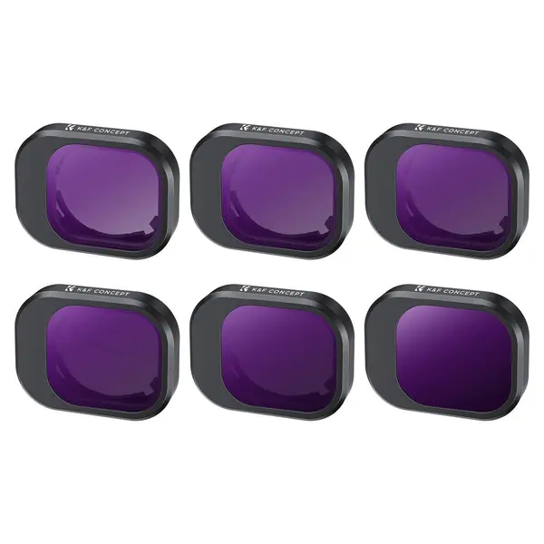 K&F Concept DJI Mini 4 Pro Set Filtre ND, 6 Bucati, ND4, ND8, ND16, ND32, ND64, ND1000