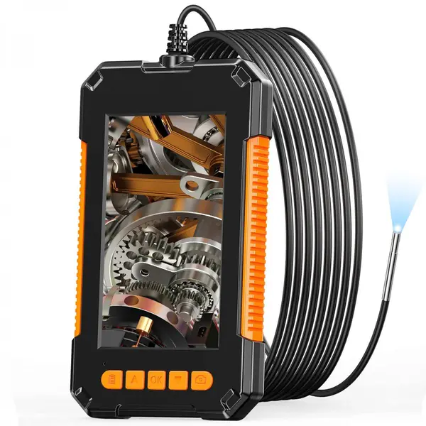 K&F Concept Endoscop Industrial, Ecran HD 4.3 Inch, Rezolutie 1080P, Sonda 3.9mm, Lungime 2m, LED-uri Iluminare