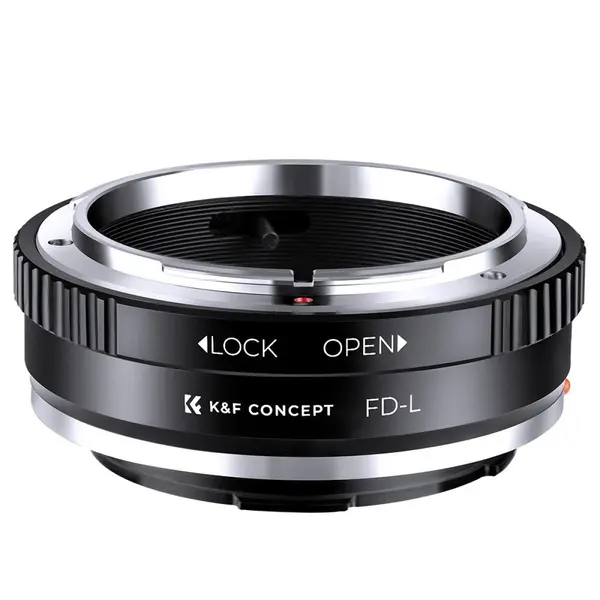K&F Concept FD-L Adaptor Montura Obiectiv, Pentru Obiective Canon FD/FL, Montura Camera L, Focalizare Manuala