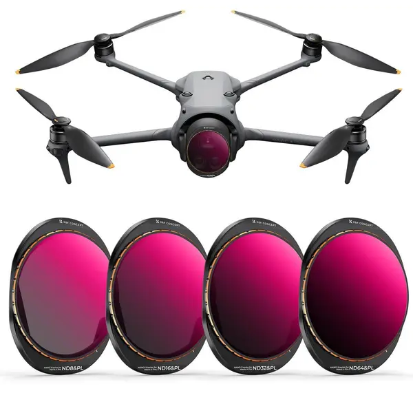 K&F Concept Filtre DJI Mavic 4 Pro, ND8&PL, ND16&PL, ND32&PL, ND64&PL, Sticla Optica AGC, 28 Straturi Acoperire