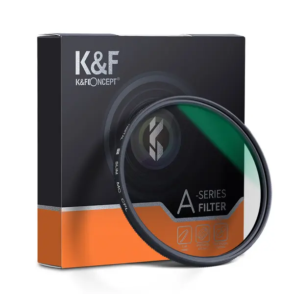 K&F Concept Filtru de Polarizare CPL 40.5mm, Slim, Multi-Coated Verde, Rama Magnaliu 5.45mm