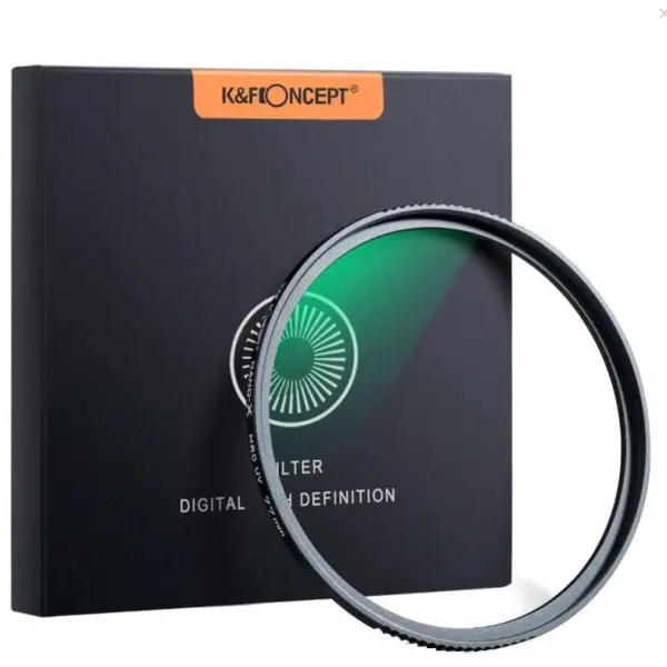 K&F Concept Filtru K&F Concept Slim Green Super Hard MC UV 77mm GERMAN OPTICS Schott B270 KF01.1868