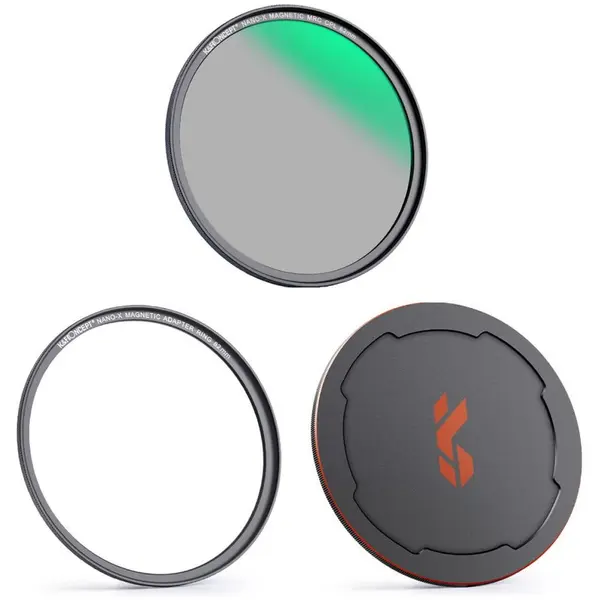 K&F Concept Filtru magnetic K&F Concept Nano-X CPL HD Waterproof cu adaptor 77mm si capac SKU.1716
