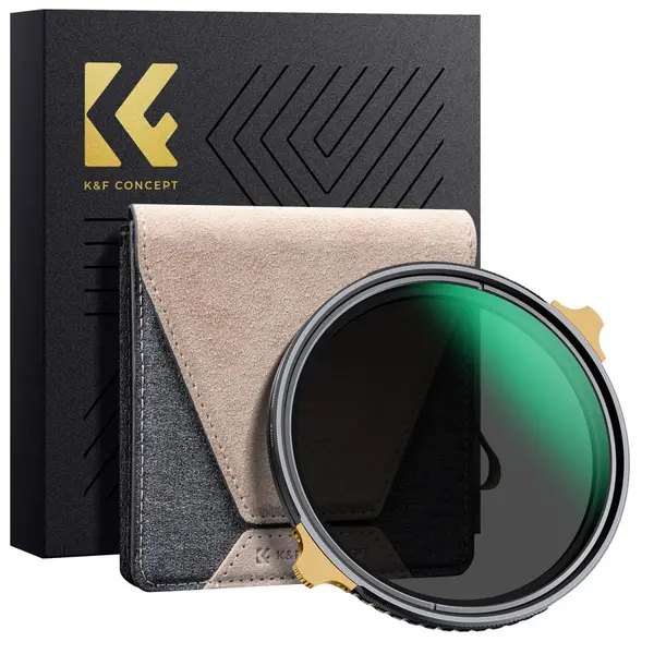 K&F Concept Filtru ND 82mm ND2-32 Ajustabil, Rama Alama Ultra-Subtire, Film Anti-Reflexie 36 Straturi, Seria Nano-X PRO