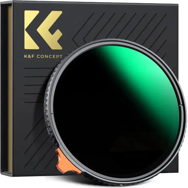 K&F Concept Filtru ND Variabil 43mm ND2-400 XV56, Sticla Optica Japoneza AGC, 28 Straturi, Rezistent la Apa