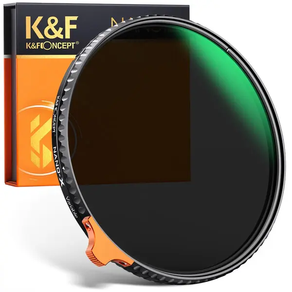 K&F Concept Filtru ND Variabil 95mm, ND2-ND400, 9 Stop, Sticla Optica Japoneza, Tratament Nanotec