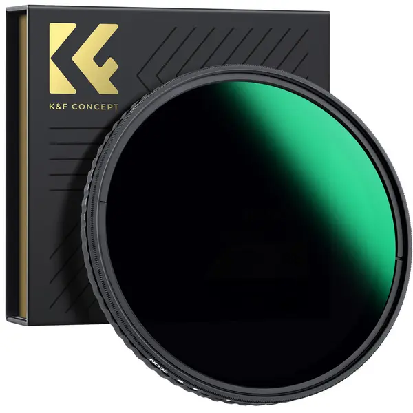 K&F Concept Filtru ND Variabil Nano-X 72mm, ND32-ND512, Fara Cross X, Sticla Optica, Rama Aluminiu, Anti-Vignetare