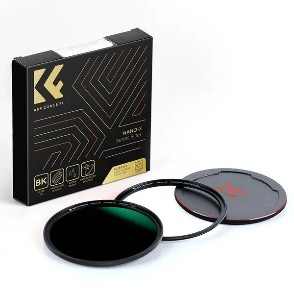 K&F Concept Filtru ND1000 Magnetic 82mm, Seria Nano-X, 16 Straturi Nano-Coating, 10 Trepte Reglaj, Rezistent la Apa si