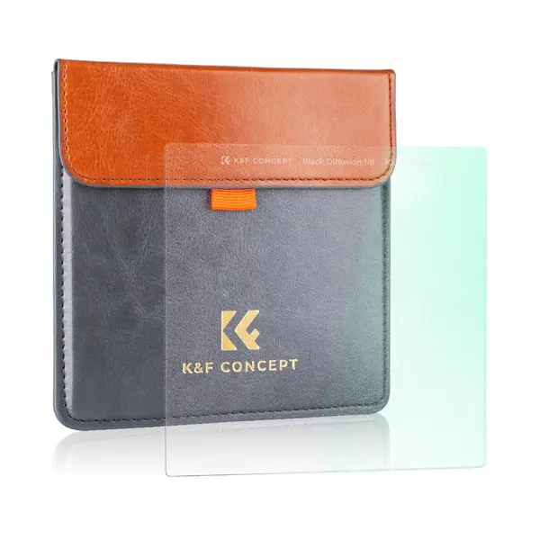 K&F Concept Filtru Patrat Black Mist 1/8, 100x100mm, Sticla Optica AGC, 28 Straturi, Anti-Reflex, Rezistent la Zgarieturi