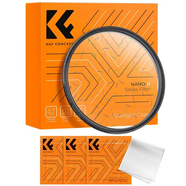 K&F Concept Filtru Starlight 52mm, Efect Multicolor de Lumina, Sticla Optica K9, Rama Rotativa, Montura Nano-B