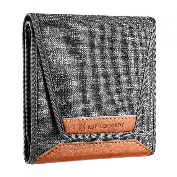 K&F Concept Husa Filtre 96x96mm, 3 Buzunare, Compatibila cu Filtre Circulare pana la 62mm