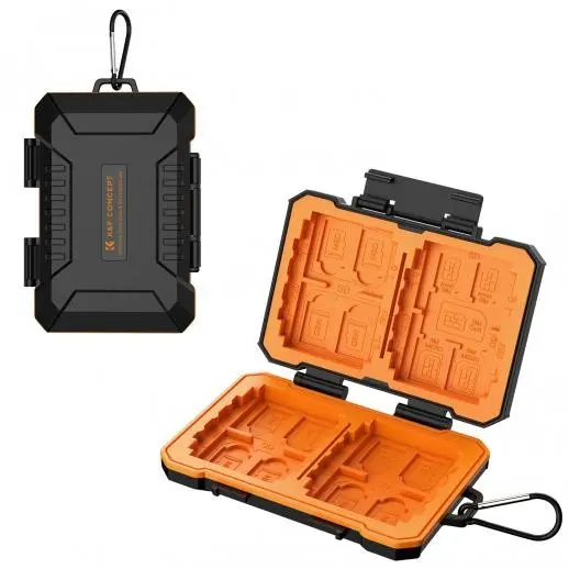 K&F Concept Husa Protectie Carduri Memorie, Capacitate Mare, Inchidere Ergonomica, Carcasa Policarbonat, Compacta si Portabila