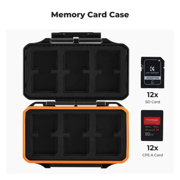 K&F CONCEPT K&F Concept 24 Slots Memory Card Case, Carcasa carduri Hardcase