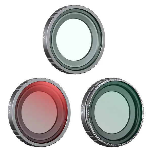 K&F Concept Kit 3 Filtre UV+CPL+ND4, Pentru Insta360 GO 3, Sticla HD AGC, 28 Straturi Anti-Reflexie, Rezistent la Apa