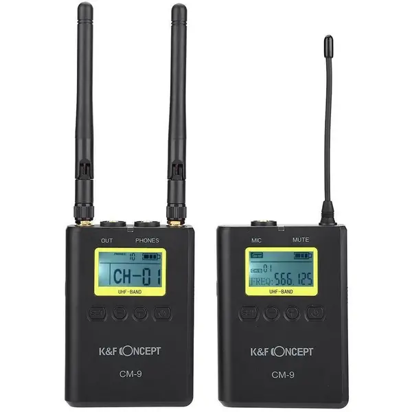 K&F Concept KIT Microfon Wireless K&F Concept CM-9 pentru camere video