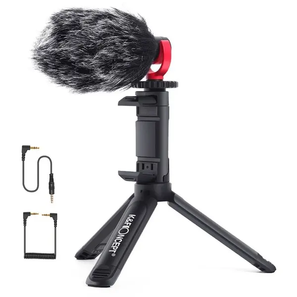 K&F Concept Kit vlog K&F Concept CMM-800 Mini trepied+suport smartphone si microfon KF10.015