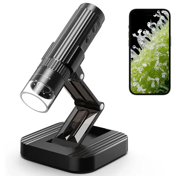 K&F Concept Microscop WiFi Wireless, Camera HD USB, Marire 50x-1000x, Stand Pliabil, Compatibil iOS/Android/PC