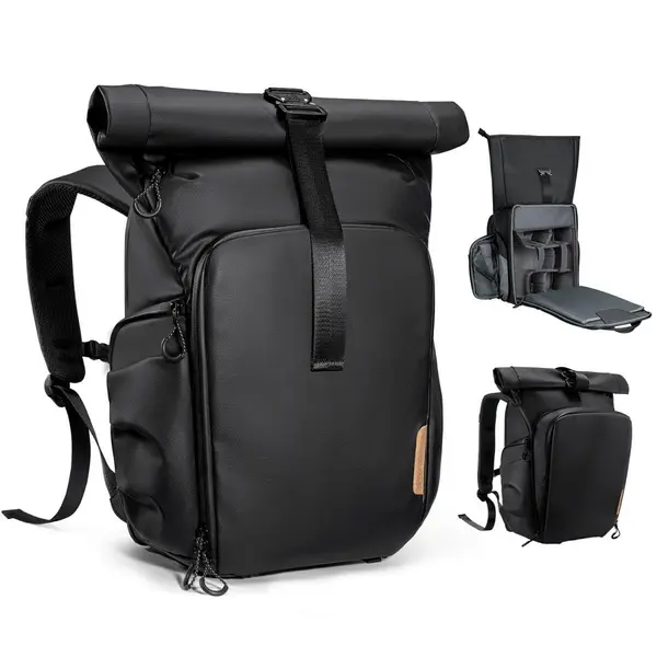 K&F Concept Nature Wander 11 Rucsac Foto, 20L, Deschidere Spate 180 Grade, Laptop 15.6 Inch, Curele Trepied, Negru