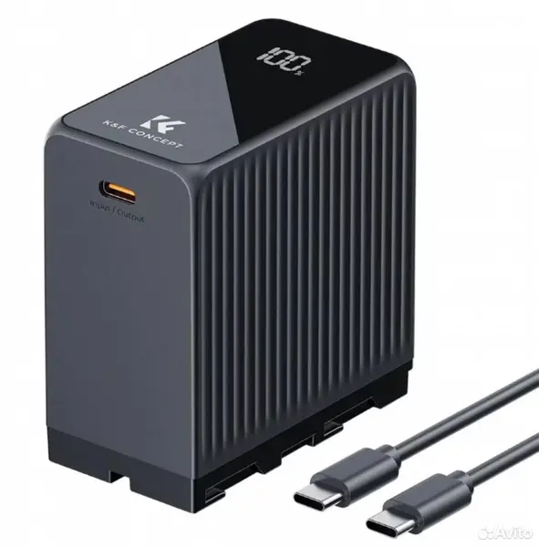 K&F Concept NP-F970 Acumulator Incarcare Directa, 10500mAh, Display OLED Touch, USB-C 45W, Power Bank