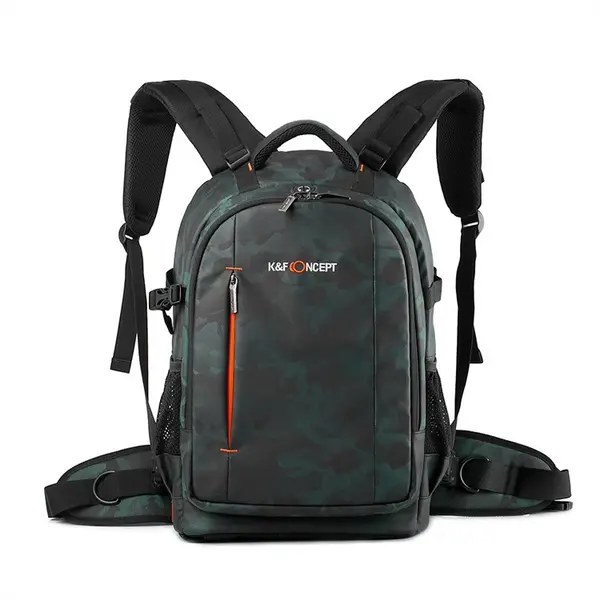 K&F Concept Rucsac Foto Camera, Capacitate 26L, 2 Camere + 6 Obiective, Compartiment Laptop 12.8 Inch, Nailon 900D Waterproof