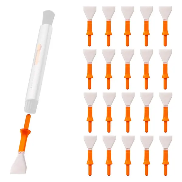 K&F Concept Set Creion Curatare Inlocuibil, Bete Curatare APS-C, 20 Bucati, Cap Moale, Anti-Zgariere, Vidate Individual
