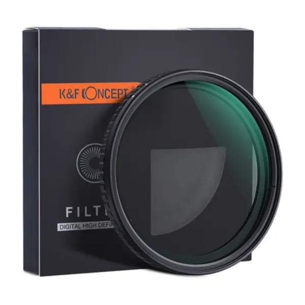 K&F Concept XV38 Nano-X Filtru ND Variabil, Diametru 72mm, ND2-ND32, Fara Efect Black Cross