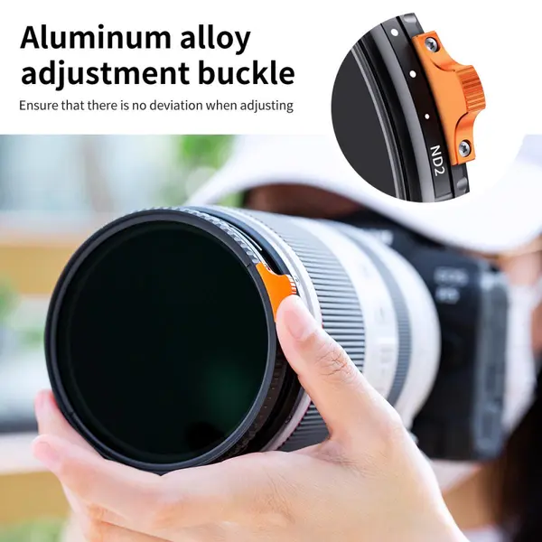 K&F Filtru 49mm Variable ND Filter ND2-ND400 (9 Stop), Filtru obiectiv ND variabil