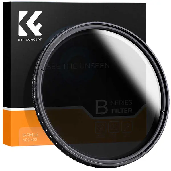 K&F Filtru 55MM Slim Variable/Fader NDX, ND2~ND400, Filtru obiectiv ND