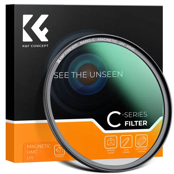 K&F Filtru Magnetic MCUV Seria C, 52mm, Sticla Optica Japoneza, 18 Straturi Anti-Reflexie, Rama Aluminiu