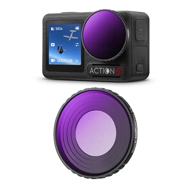 K&F Filtru ND8, DJI Osmo Action 4/5 Pro, Reducere Lumina 3 Stop, Sticla Optica AGC, 28 Straturi Multi-Coating