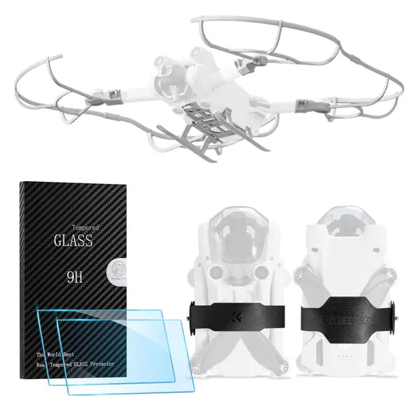 K&F Folie Protectie DJI Mini 3 Pro pentru Telecomanda cu Ecran, Set 4 in 1, Pachet 2 Bucati, Sticla Securizata 9H