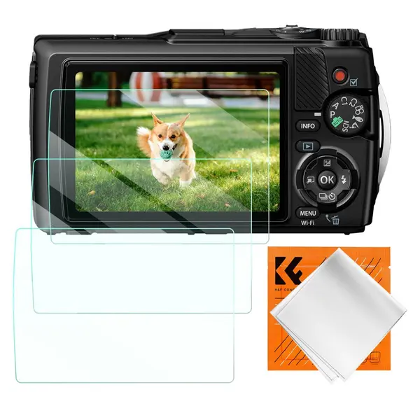 K&F Folie Protectie Ecran pentru Olympus TG-7, TG-6, TG-5, TG-4, Sticla Securizata 9H, Grosime 0.33mm, Transparenta 99.99%