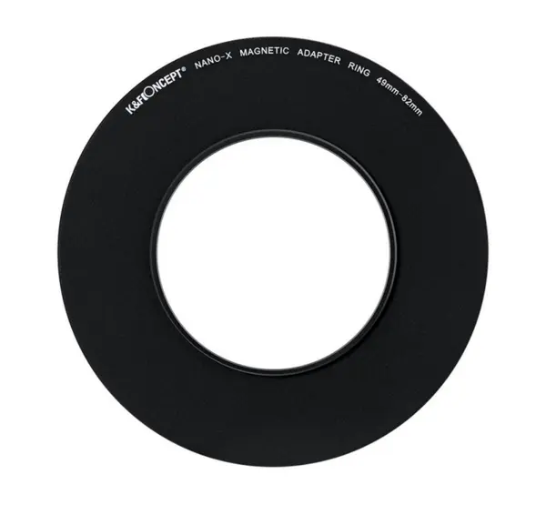 K&F Inel Adaptor Filtre Magnetic 49-82mm, Aluminiu Aviatic, Negru Mat, Grosime Rama 2.16mm