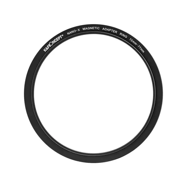 K&F Inel Adaptor Magnetic pentru Filtre 72mm-77mm, Aliaj Aluminiu Aviatie, Tratament Anodizat Negru, Montare Rapida