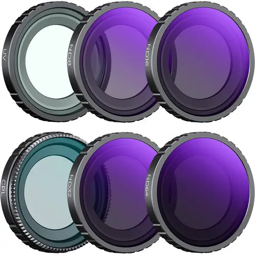 K&F Kit Filtre CPL+UV+ND8+ND16+ND32+ND64, 6 Filtre, 28 Straturi Multi-Layer, Compatibil Insta360 GO 3S