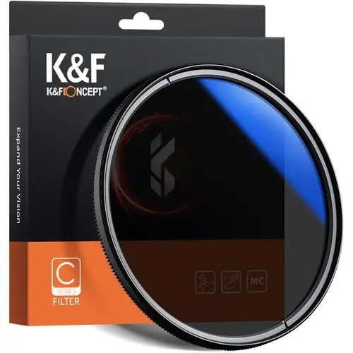 K&F KU12 Filtru Polarizare CPL 49mm, Clasic Series, Multistrat HMC Albastru, Sticla Optica Japoneza, Rama Aluminiu