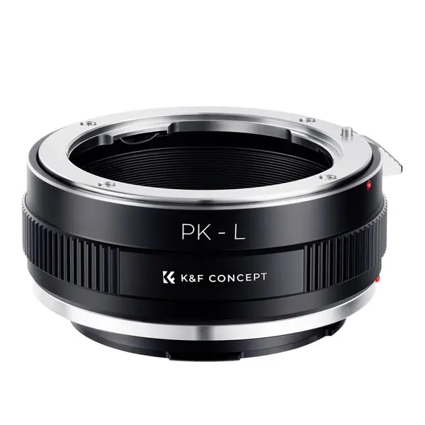 K&F PK-L Adapter Montura Obiectiv, Pentax K la L Mount, Focalizare Manuala, Fara Contacte Electronice, Compatibil L Mount