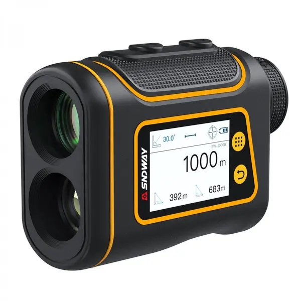 K&F SNDWAY SW-1000B Telemetru Golf cu Ecran Tactil LCD, Marire 6X, Distanta pana la 1000m, Ecran Color HD, Stocare Automata Date