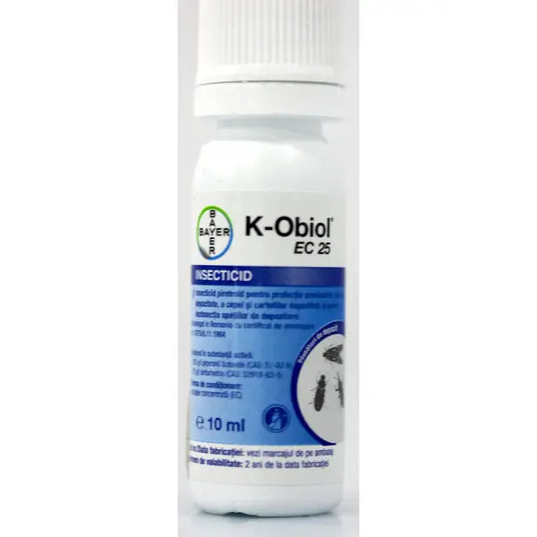 K-Obiol EC25 10 ml insecticid contact, Bayer (tratarea spatiilor de depozitare, tratarea cerealelor) - Default Title
