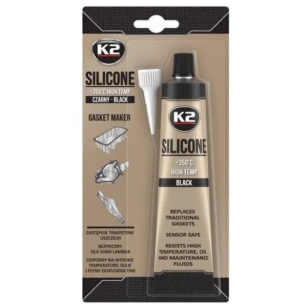 K2 Mastic Silicon Negru 350C 85G B210