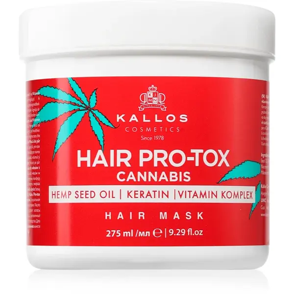 Kallos Hair Pro-Tox Cannabis masca de par regeneratoare cu ulei de canepa 275 ml